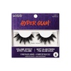 Kiss Hyper Glam, False Eyelashes, ‘Matte Velvet’, 16mm, Includes 1 Pair of Strip Lashes, Easy to Apply, Reusable Lash Clusters