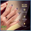 WICKED X KISS Press On Nails Almond, ‘I’m Not Afraid’, Green, Medium, Waterproof, Chip Proof, Smudge Proof, 28 Fake Nails, Pink Gel Nail Glue (2g), Mini Nail File, & Manicure Stick(Don’t Hide your Magic)